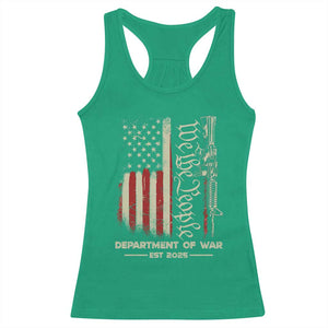 Department of War Est 2025 Racerback Tank Top We The People Rifle American Flag Patriotic 2A Statement TS02 Irish Green Print Your Wear