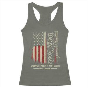 Department of War Est 2025 Racerback Tank Top We The People Rifle American Flag Patriotic 2A Statement TS02 Military Green Print Your Wear