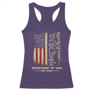 Department of War Est 2025 Racerback Tank Top We The People Rifle American Flag Patriotic 2A Statement TS02 Purple Print Your Wear