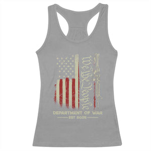 Department of War Est 2025 Racerback Tank Top We The People Rifle American Flag Patriotic 2A Statement TS02 Sport Gray Print Your Wear