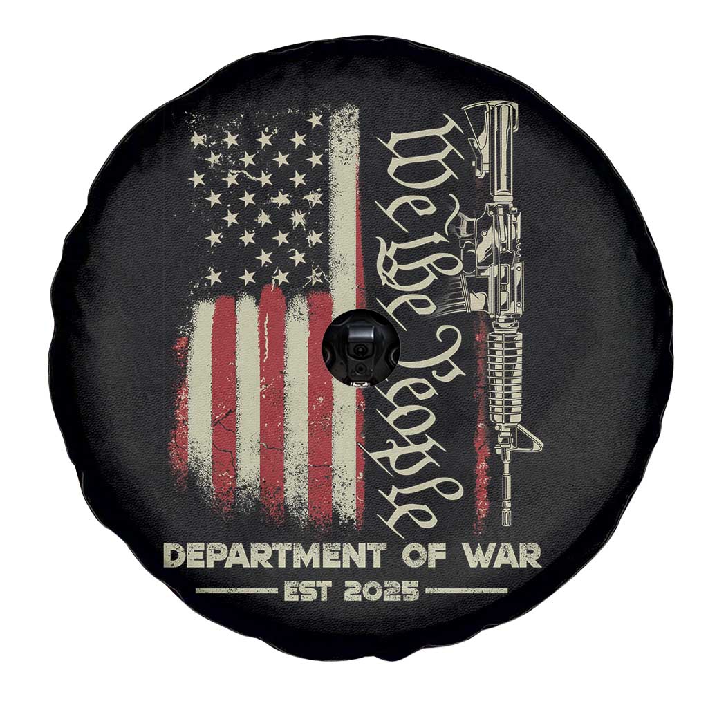 Department of War Est 2025 Spare Tire Cover We The People Rifle American Flag Patriotic 2A Statement TS02 Print Your Wear