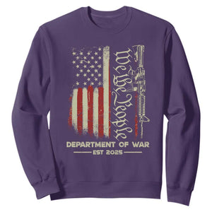 Department of War Est 2025 Sweatshirt We The People Rifle American Flag Patriotic 2A Statement TS02 Purple Print Your Wear