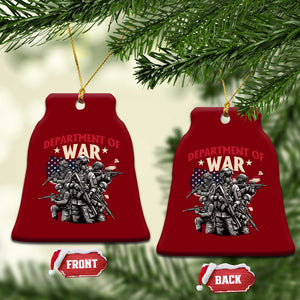Department of War Est 2025 Ceramic Ornament Patriotic Combat Squad Tactical Soldiers Graphic TS02 Print Your Wear