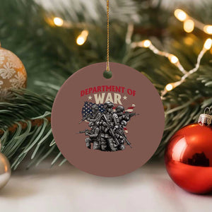 Department of War Est 2025 Ceramic Ornament Patriotic Combat Squad Tactical Soldiers Graphic TS02 1pc Mocha Print Your Wear