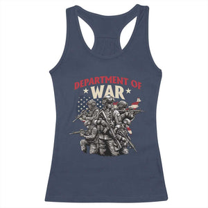 Department of War Est 2025 Racerback Tank Top Patriotic Combat Squad Tactical Soldiers Graphic TS02 Navy Print Your Wear