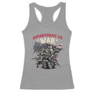 Department of War Est 2025 Racerback Tank Top Patriotic Combat Squad Tactical Soldiers Graphic TS02 Sport Gray Print Your Wear