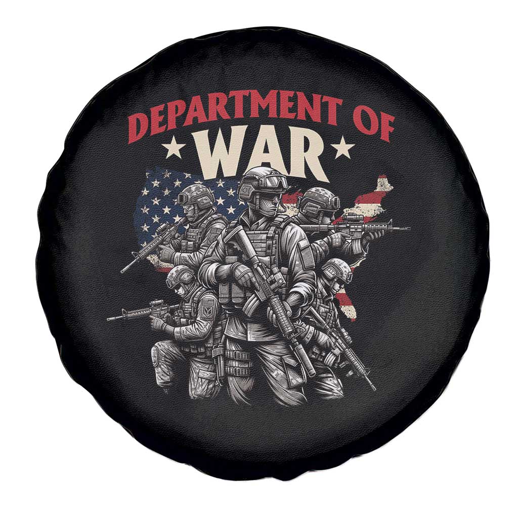 Department of War Est 2025 Spare Tire Cover Patriotic Combat Squad Tactical Soldiers Graphic TS02 Print Your Wear