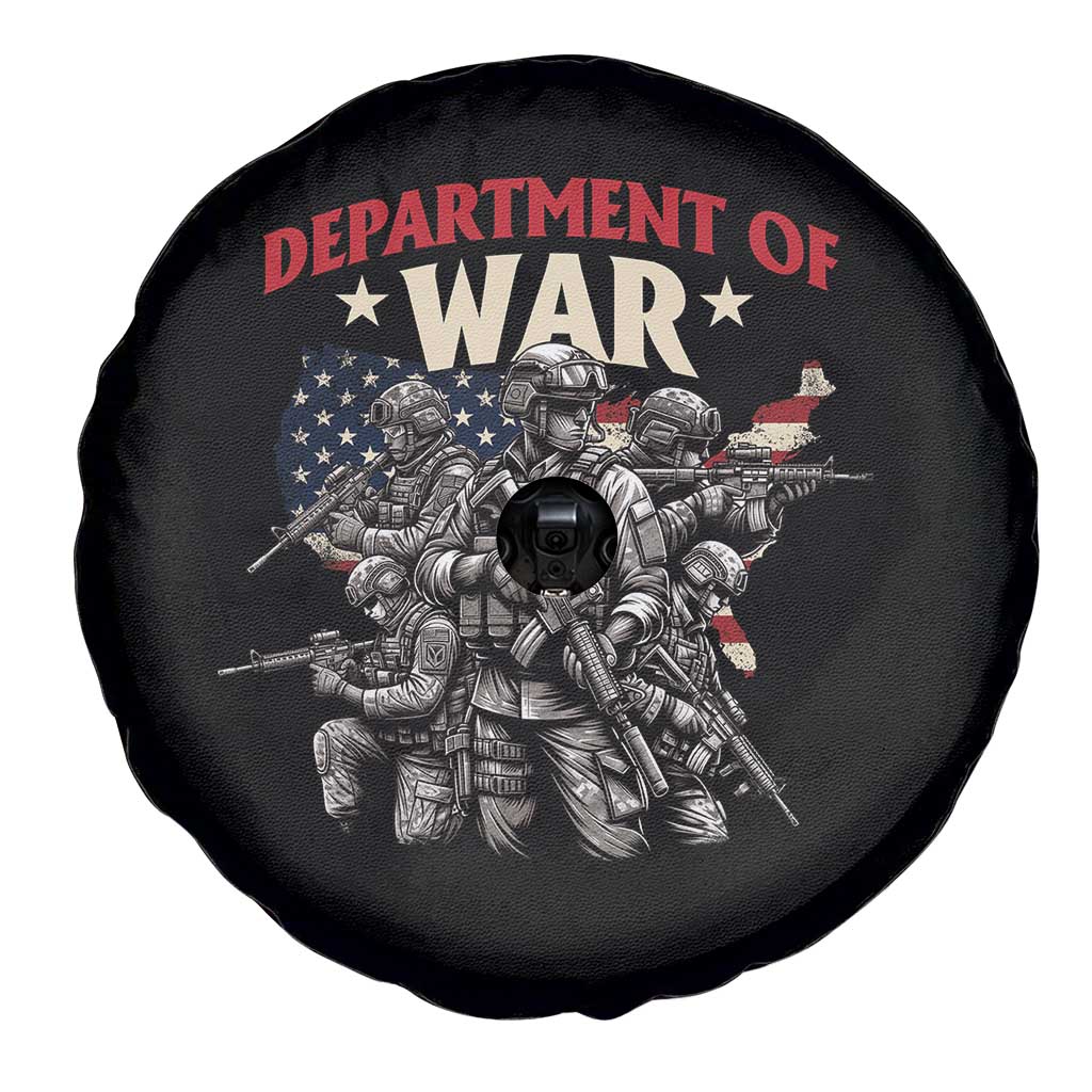 Department of War Est 2025 Spare Tire Cover Patriotic Combat Squad Tactical Soldiers Graphic TS02 Print Your Wear