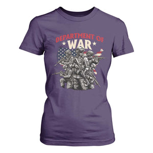 Department of War Est 2025 T Shirt For Women Patriotic Combat Squad Tactical Soldiers Graphic TS02 Purple Print Your Wear