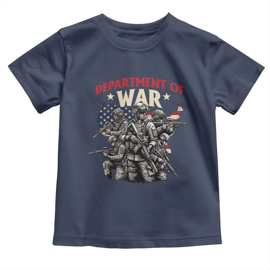 Department of War Est 2025 Toddler T Shirt Patriotic Combat Squad Tactical Soldiers Graphic TS02 Navy Print Your Wear