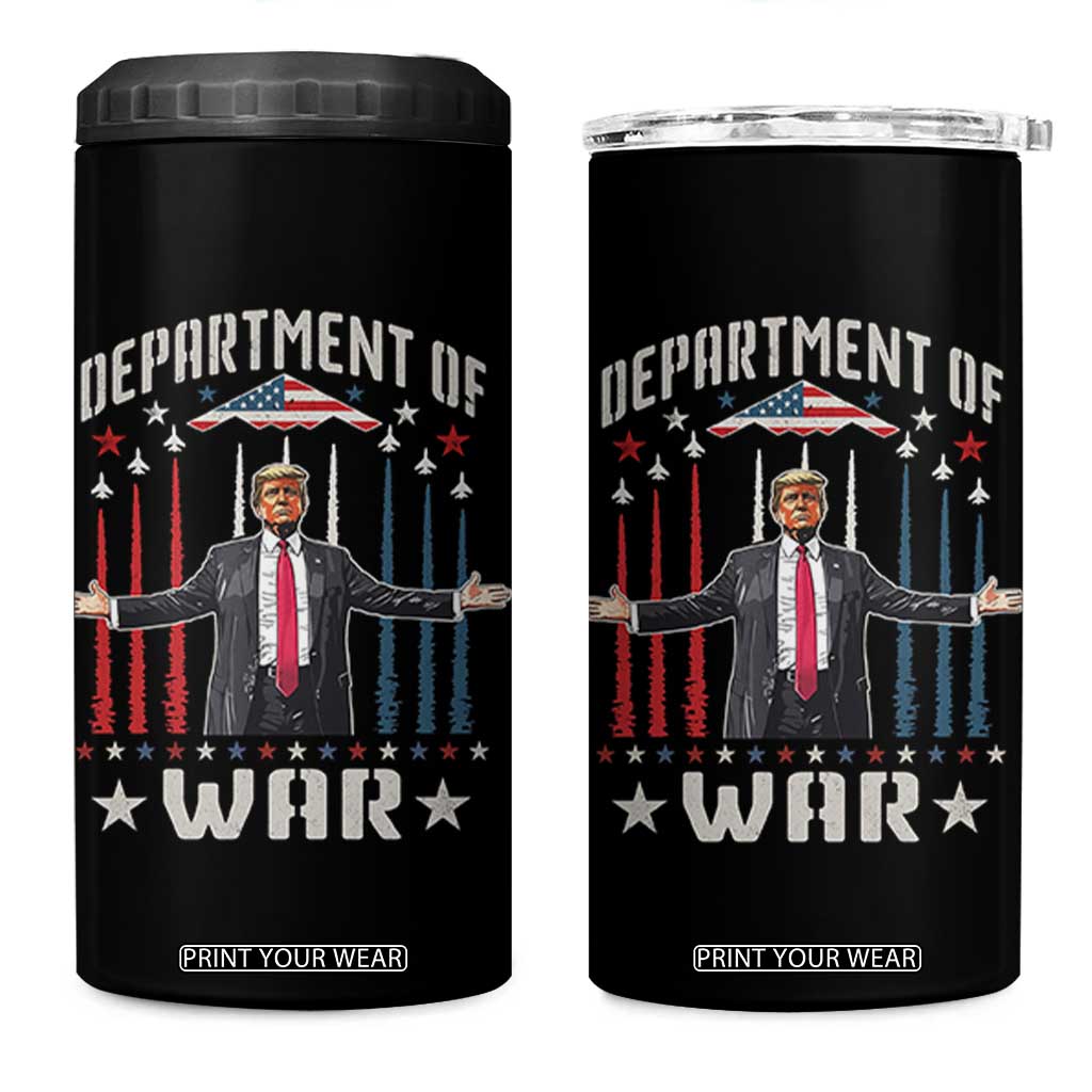 Department of War Est 2025 4 in 1 Can Cooler Tumbler Trump Patriotic Political B2 Spirit Operation Midnight Hammer TS02 One Size: 16 oz Black Print Your Wear