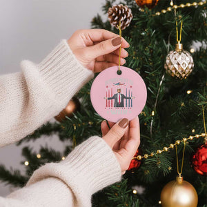 Department of War Est 2025 Ceramic Ornament Trump Patriotic Political B2 Spirit Operation Midnight Hammer TS02 1pc Light Pink Print Your Wear