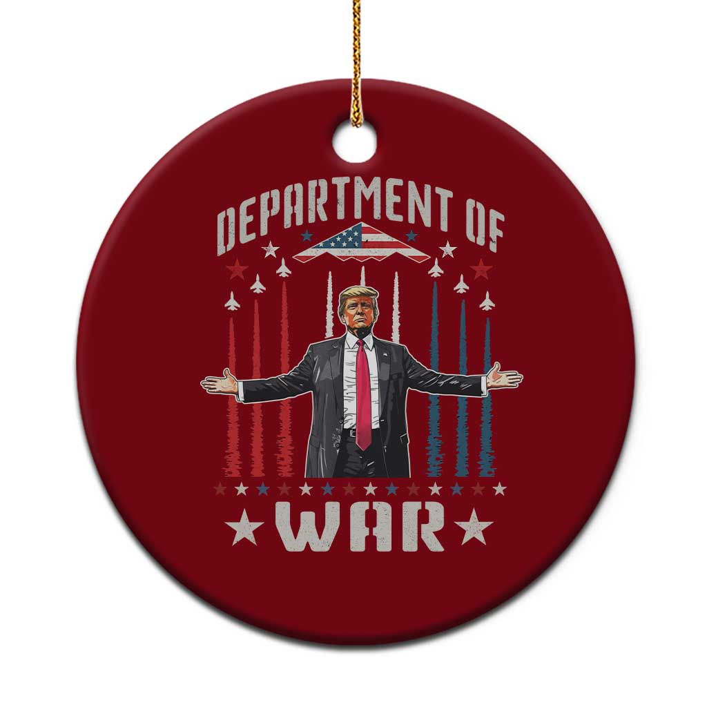 Department of War Est 2025 Ceramic Ornament Trump Patriotic Political B2 Spirit Operation Midnight Hammer TS02 1pc Red Print Your Wear
