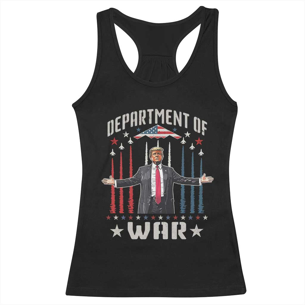 Department of War Est 2025 Racerback Tank Top Trump Patriotic Political B2 Spirit Operation Midnight Hammer TS02 Black Print Your Wear