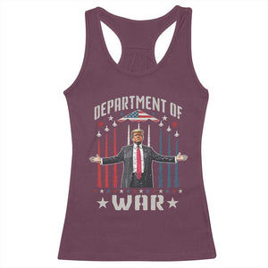 Department of War Est 2025 Racerback Tank Top Trump Patriotic Political B2 Spirit Operation Midnight Hammer TS02 Maroon Print Your Wear