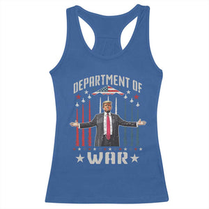Department of War Est 2025 Racerback Tank Top Trump Patriotic Political B2 Spirit Operation Midnight Hammer TS02 Royal Blue Print Your Wear