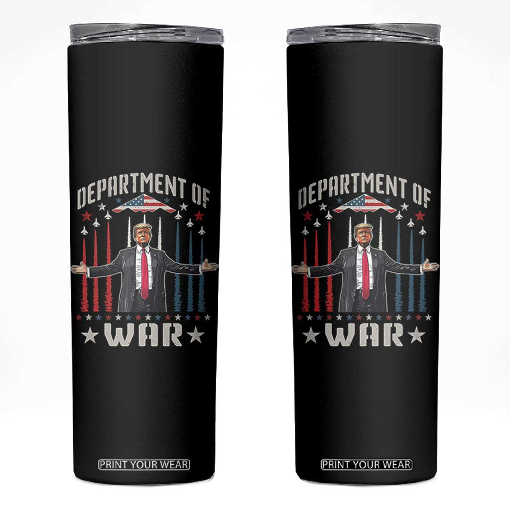 Department of War Est 2025 Skinny Tumbler Trump Patriotic Political B2 Spirit Operation Midnight Hammer TS02 Black Print Your Wear