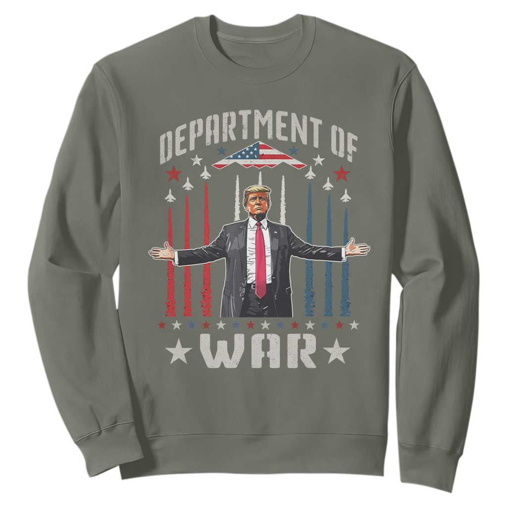 Department of War Est 2025 Sweatshirt Trump Patriotic Political B2 Spirit Operation Midnight Hammer TS02 Military Green Print Your Wear