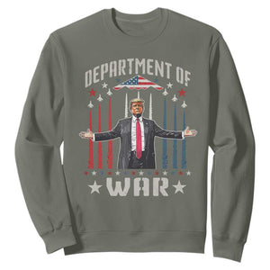 Department of War Est 2025 Sweatshirt Trump Patriotic Political B2 Spirit Operation Midnight Hammer TS02 Military Green Print Your Wear