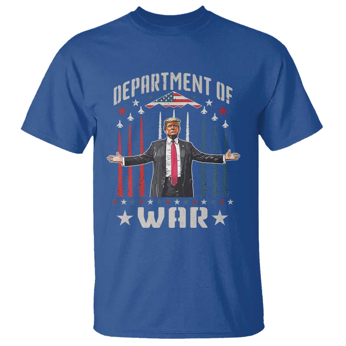Department of War Est 2025 T Shirt Trump Patriotic Political B2 Spirit Operation Midnight Hammer TS02 Royal Blue Print Your Wear