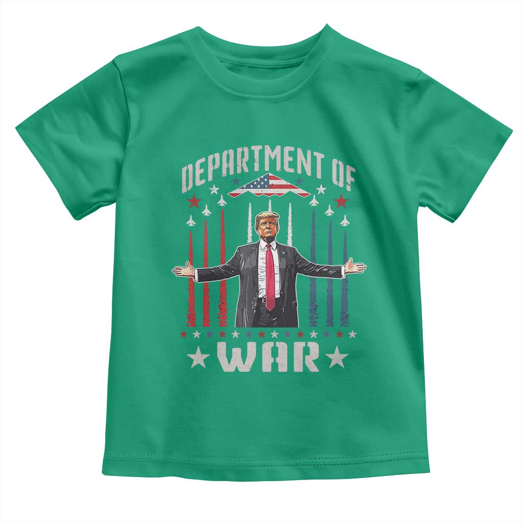 Department of War Est 2025 Toddler T Shirt Trump Patriotic Political B2 Spirit Operation Midnight Hammer TS02 Irish Green Print Your Wear
