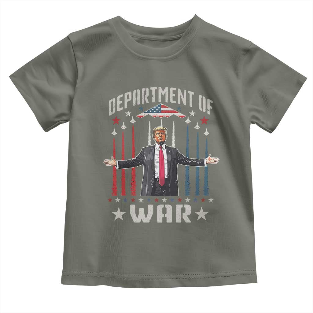 Department of War Est 2025 Toddler T Shirt Trump Patriotic Political B2 Spirit Operation Midnight Hammer TS02 Military Green Print Your Wear