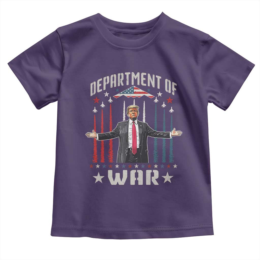 Department of War Est 2025 Toddler T Shirt Trump Patriotic Political B2 Spirit Operation Midnight Hammer TS02 Purple Print Your Wear