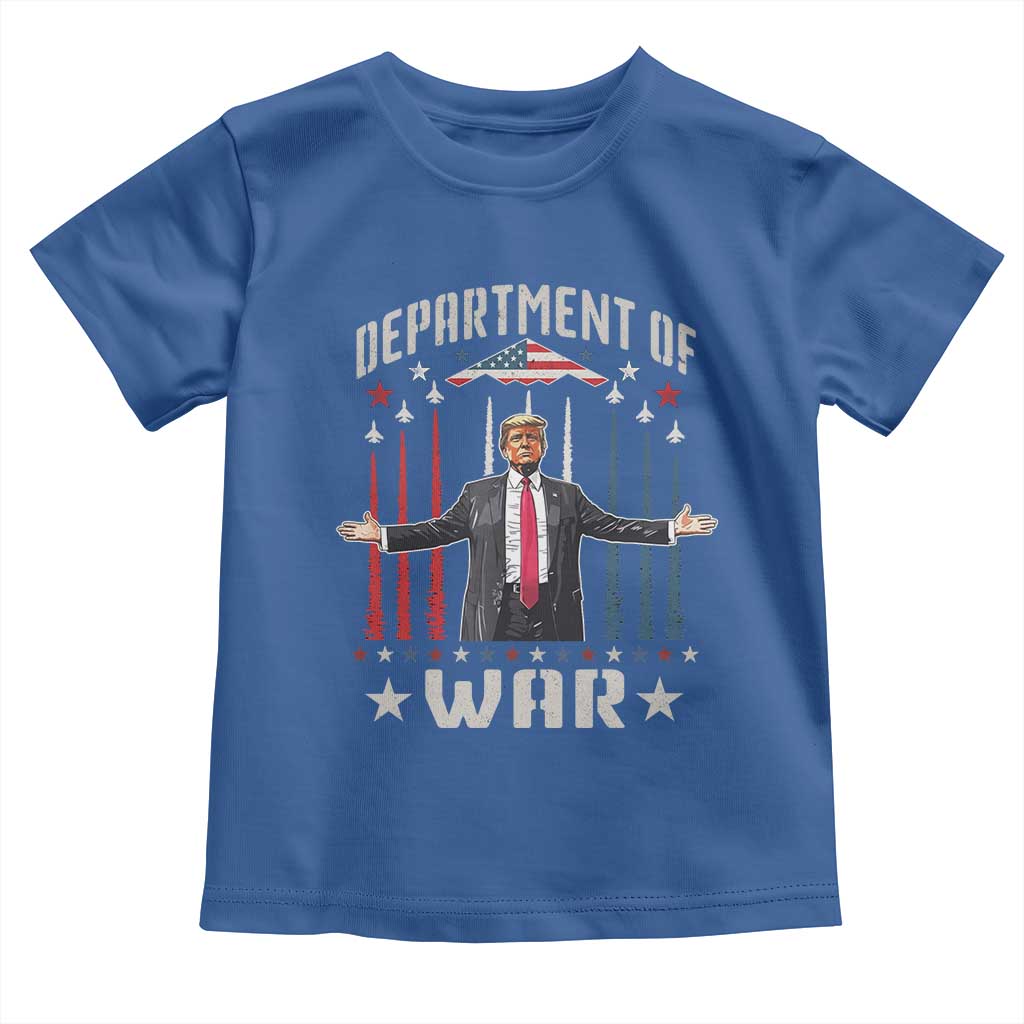 Department of War Est 2025 Toddler T Shirt Trump Patriotic Political B2 Spirit Operation Midnight Hammer TS02 Royal Blue Print Your Wear