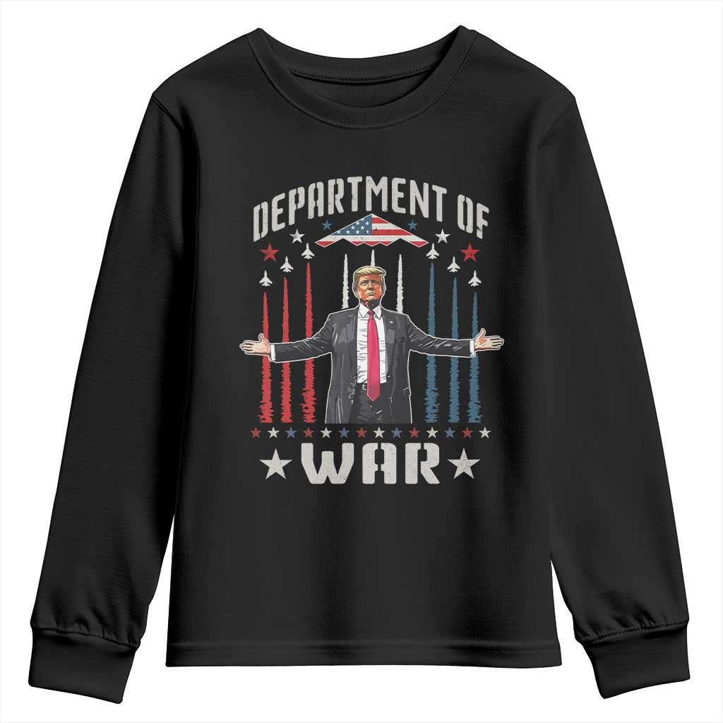 Department of War Est 2025 Youth Sweatshirt Trump Patriotic Political B2 Spirit Operation Midnight Hammer TS02 Black Print Your Wear