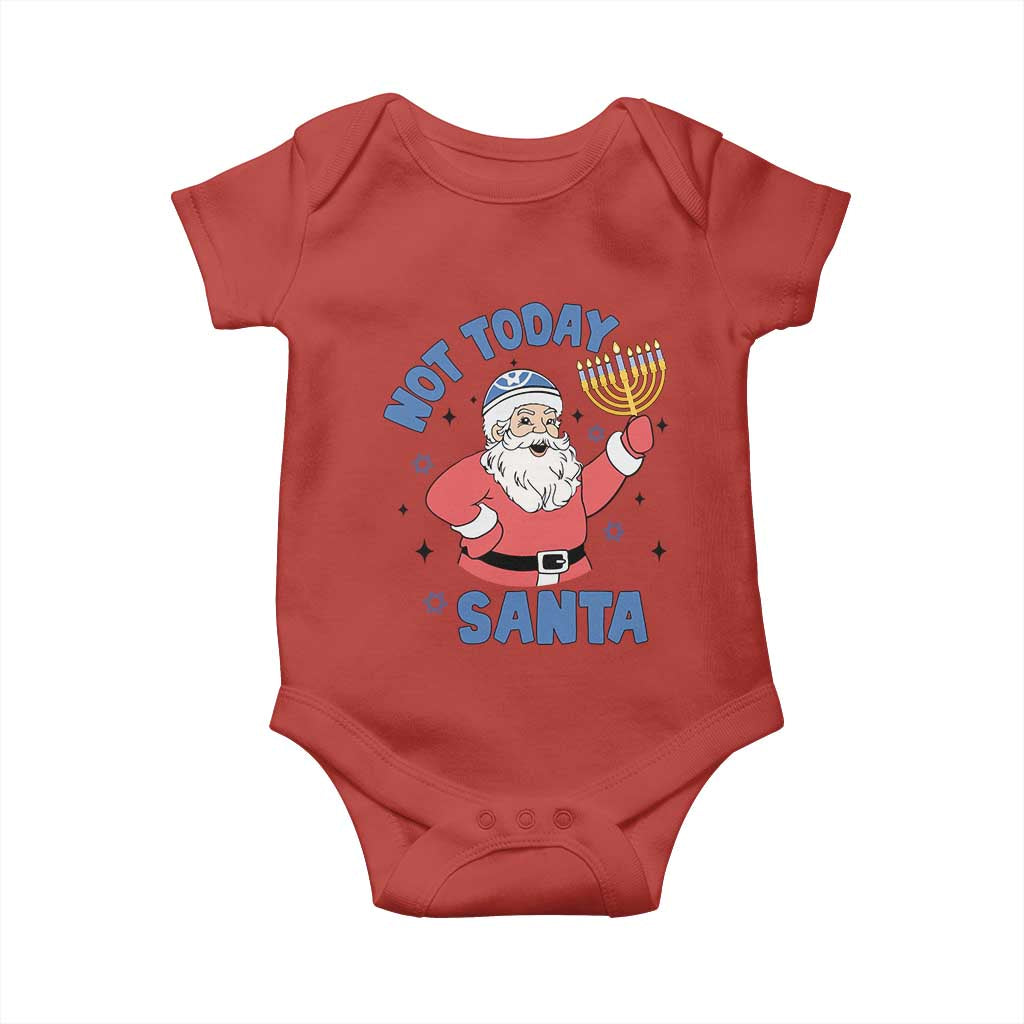 Santa Hanukkah Baby Onesie Not Today Santa Chanukah Jewish Festival Jew TS02 Red Print Your Wear