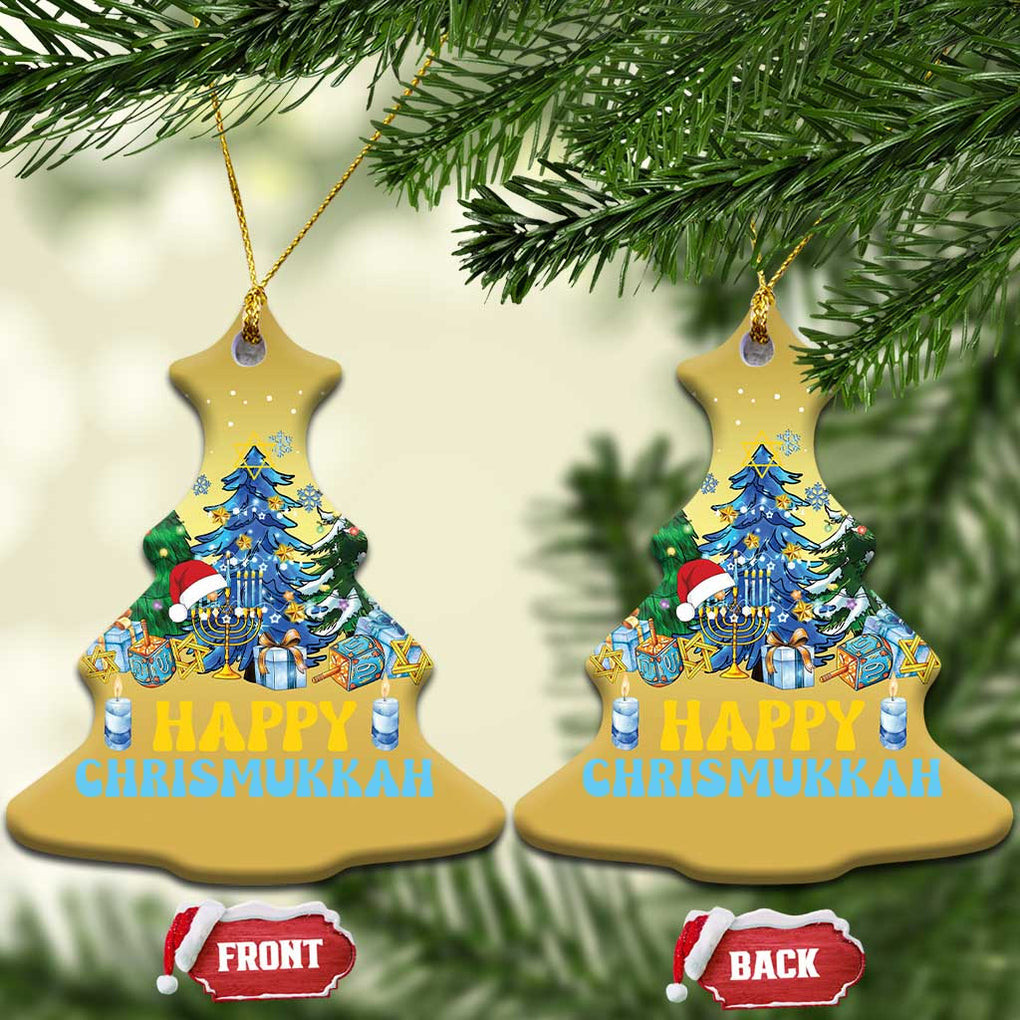 Christmas Hanukkah Christmas Ornament Merry Christmukkah Jewish Christmas Trees Chanukah TS02 Christmas Tree Gold Print Your Wear