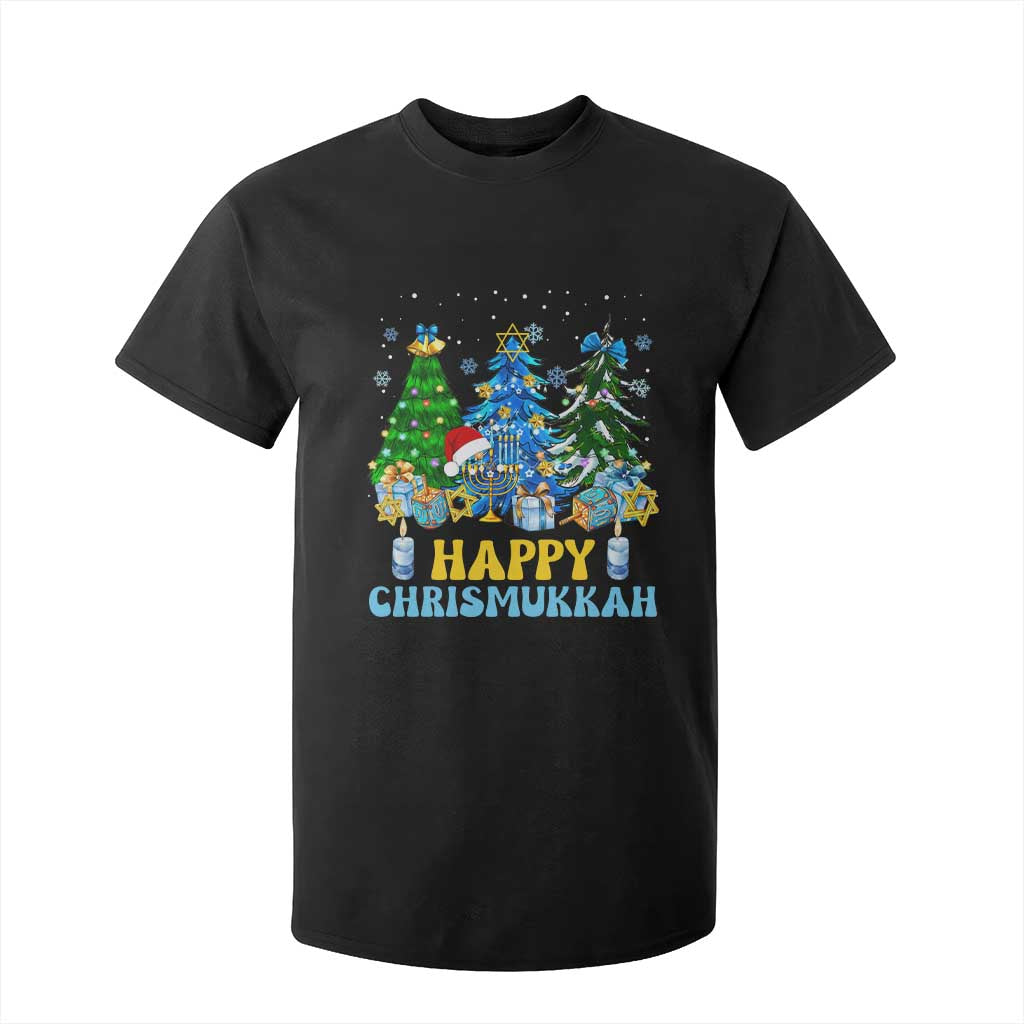 Christmas Hanukkah T Shirt For Kid Merry Christmukkah Jewish Christmas Trees Chanukah TS02 Black Print Your Wear