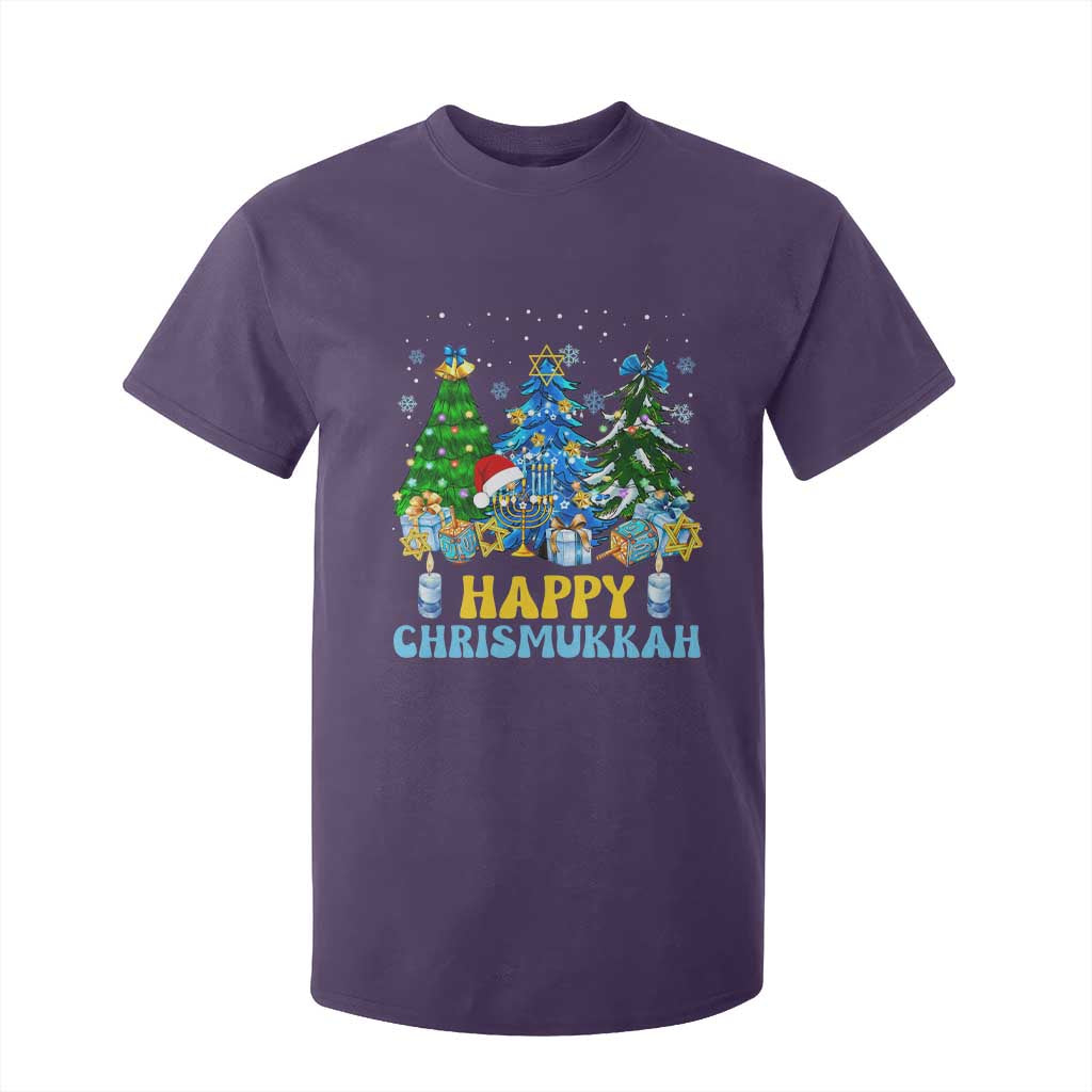 Christmas Hanukkah T Shirt For Kid Merry Christmukkah Jewish Christmas Trees Chanukah TS02 Purple Print Your Wear