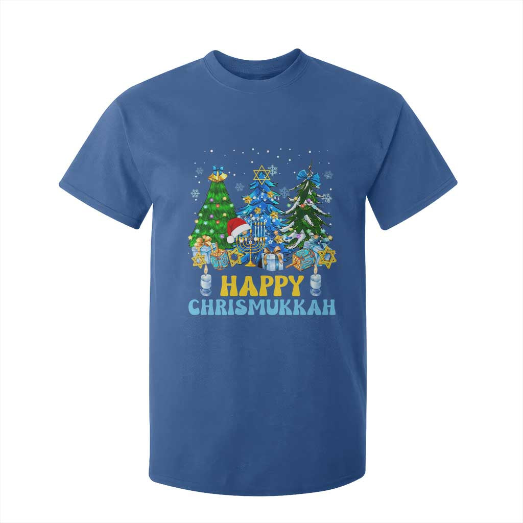 Christmas Hanukkah T Shirt For Kid Merry Christmukkah Jewish Christmas Trees Chanukah TS02 Royal Blue Print Your Wear