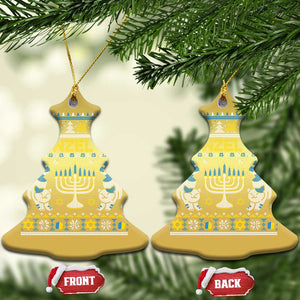 Funny Hanukkah Cat Christmas Ornament Meowzel Tov Chanukah Jewish Ugly Sweater Hanukkah TS02 Christmas Tree Gold Print Your Wear