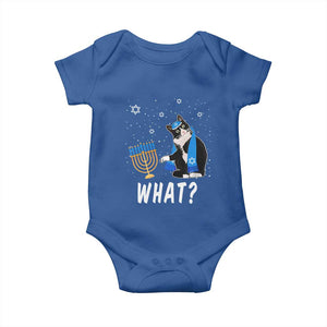Funny Hanukkah Cat Baby Onesie What Hanukcat Chanukah Jewish Festival TS02 Royal Blue Print Your Wear