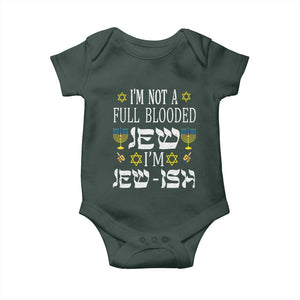 Funny Jewish Hanukkah Baby Onesie I'm Not Full Blooded Jew I'm Jewish Chanukah TS02 Print Your Wear