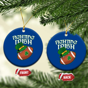 Fighting Irish Ceramic Ornament Football Shamrock St Patricks Spirit Classic Vintage TS02 1pc Blue Print Your Wear