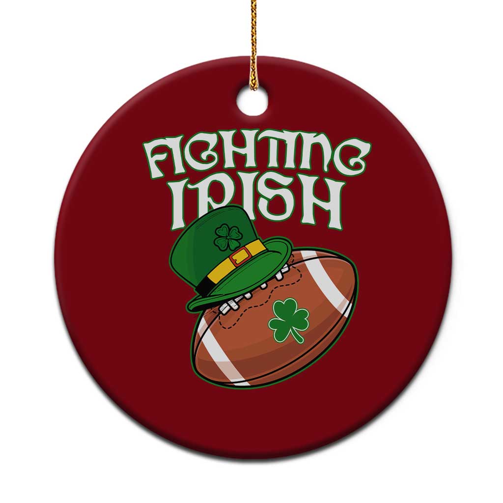 Fighting Irish Ceramic Ornament Football Shamrock St Patricks Spirit Classic Vintage TS02 1pc Red Print Your Wear