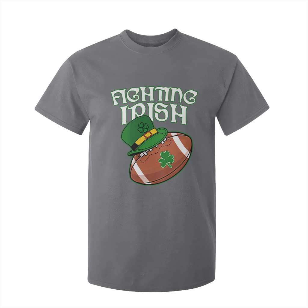 Fighting Irish T Shirt For Kid Football Shamrock St Patricks Spirit Classic Vintage TS02 Charcoal Print Your Wear