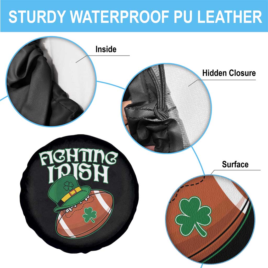 Fighting Irish Spare Tire Cover Football Shamrock St Patricks Spirit Classic Vintage TS02 Print Your Wear