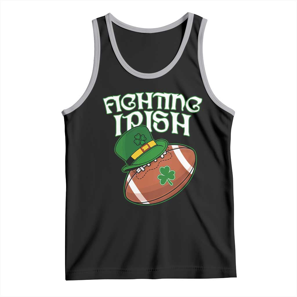Fighting Irish Tank Top Football Shamrock St Patricks Spirit Classic Vintage TS02 Black Athletic Heather Print Your Wear