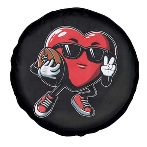 Valentines Day Heart Playing Football Spare Tire Cover Cute Gift for Sports Lovers TS02 Print Your Wear