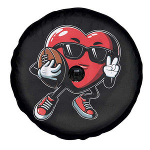 Valentines Day Heart Playing Football Spare Tire Cover Cute Gift for Sports Lovers TS02 Print Your Wear
