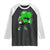 St Patricks Day Shamrock Playing Football Raglan Shirt Cute Gift for Sports Lovers TS02 Black White Print Your Wear