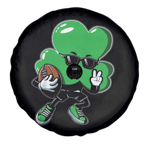 St Patricks Day Shamrock Playing Football Spare Tire Cover Cute Gift for Sports Lovers TS02 Print Your Wear