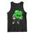 St Patricks Day Shamrock Playing Football Tank Top Cute Gift for Sports Lovers TS02 Black Print Your Wear