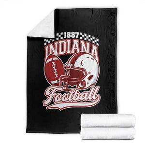 Indiana Pride Football Lover Throw Blanket Retro IN for Sport Fans TS02 Black Print Your Wear