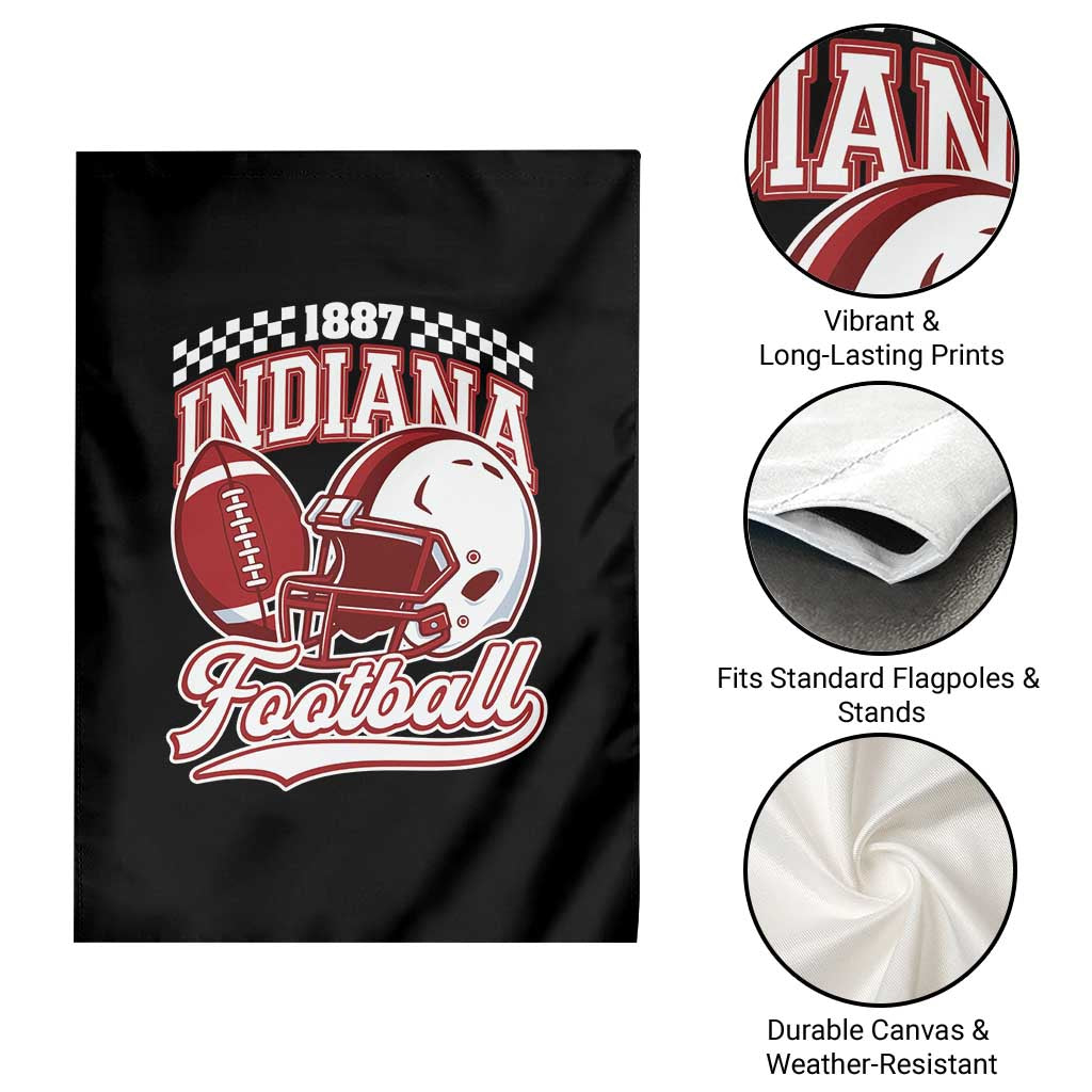 Indiana Pride Football Lover Garden Flag Retro IN for Sport Fans TS02 Print Your Wear