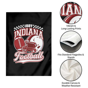 Indiana Pride Football Lover Garden Flag Retro IN for Sport Fans TS02 Print Your Wear